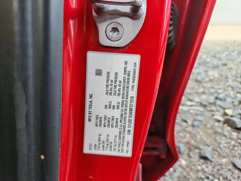 2022 TESLA MODEL 3 12