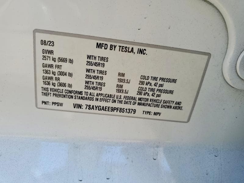 2023 TESLA MODEL Y 12