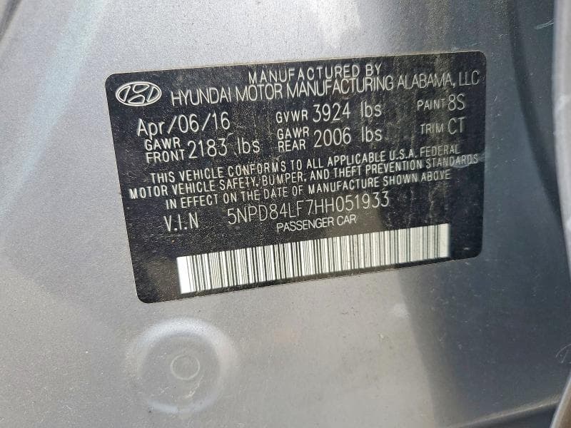 2017 HYUNDAI ELANTRA LIMITED 12