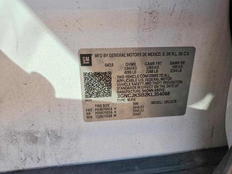 2019 CHEVROLET TRAX LS 12