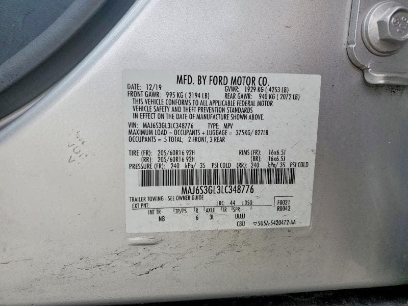 2020 FORD ECOSPORT SE 14