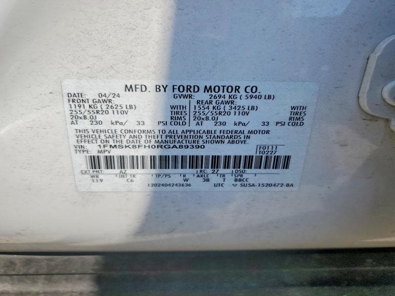 2024 FORD EXPLORER LIMITED 13