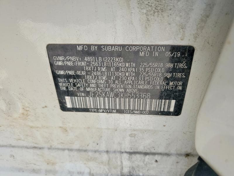 2019 SUBARU FORESTER 13