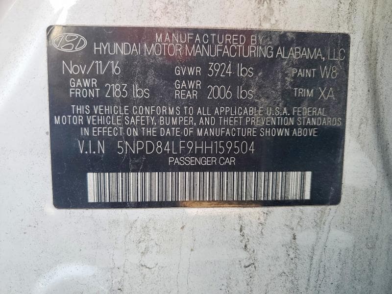 2017 HYUNDAI ELANTRA SE 12