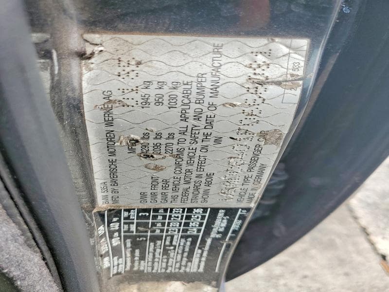 1985 BMW 535 I AUTOMATIC 12