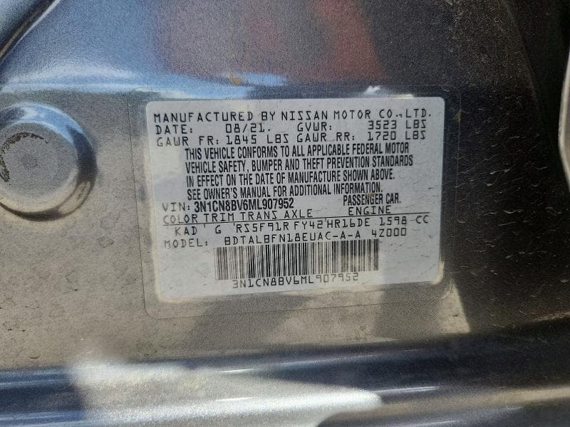 2021 NISSAN VERSA S 12
