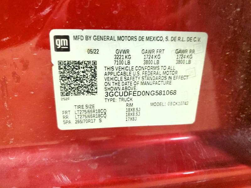2022 CHEVROLET SILVERADO K1500 LT TRAIL BOSS 13