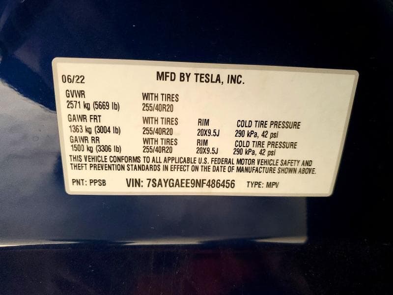 2022 TESLA MODEL Y 12