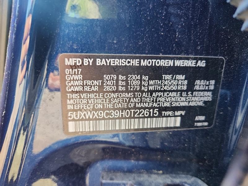 2017 BMW X3 XDRIVE28I 14