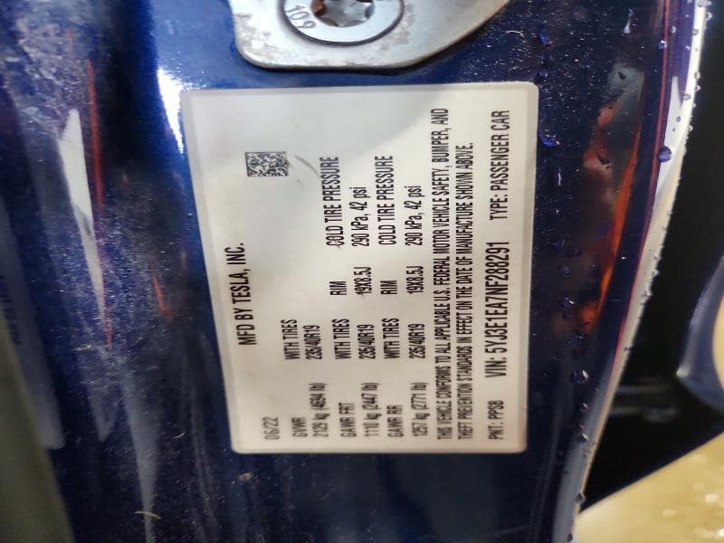 2022 TESLA MODEL 3 12