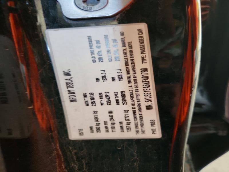 2019 TESLA MODEL 3 12