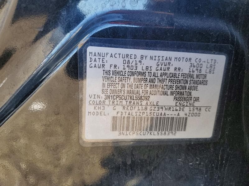 2019 NISSAN KICKS SV 14