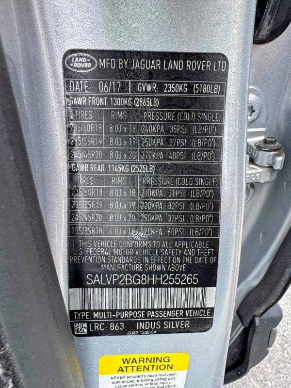 2017 LAND ROVER RANGE ROVER EVOQUE SE 13