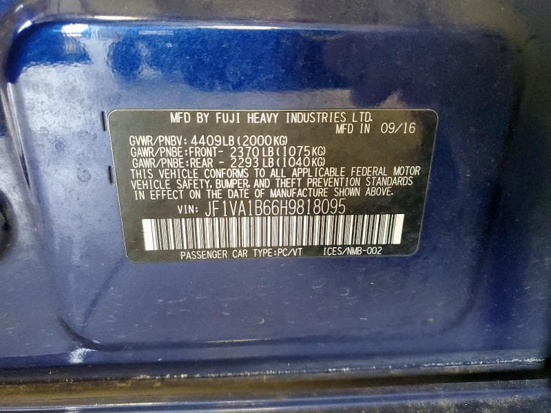 2017 SUBARU WRX 13
