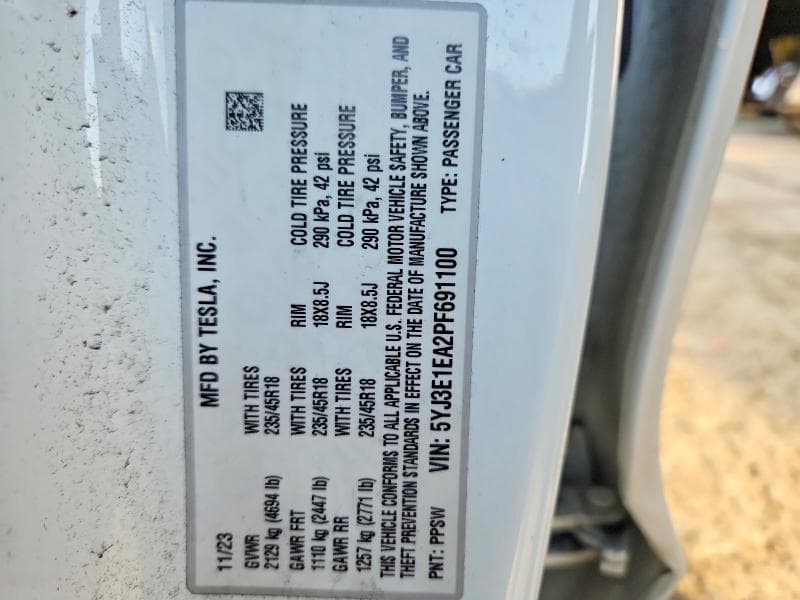 2023 TESLA MODEL 3 12
