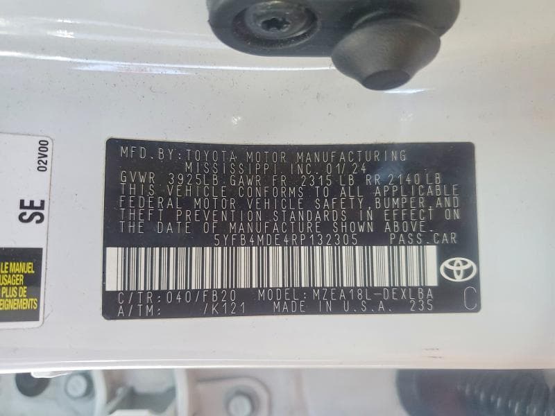 2024 TOYOTA COROLLA LE 13