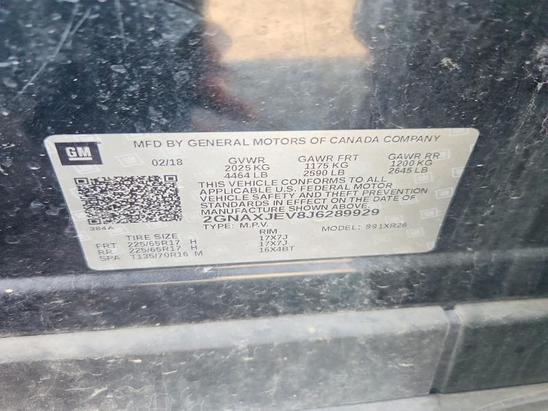 2018 CHEVROLET EQUINOX LT 13