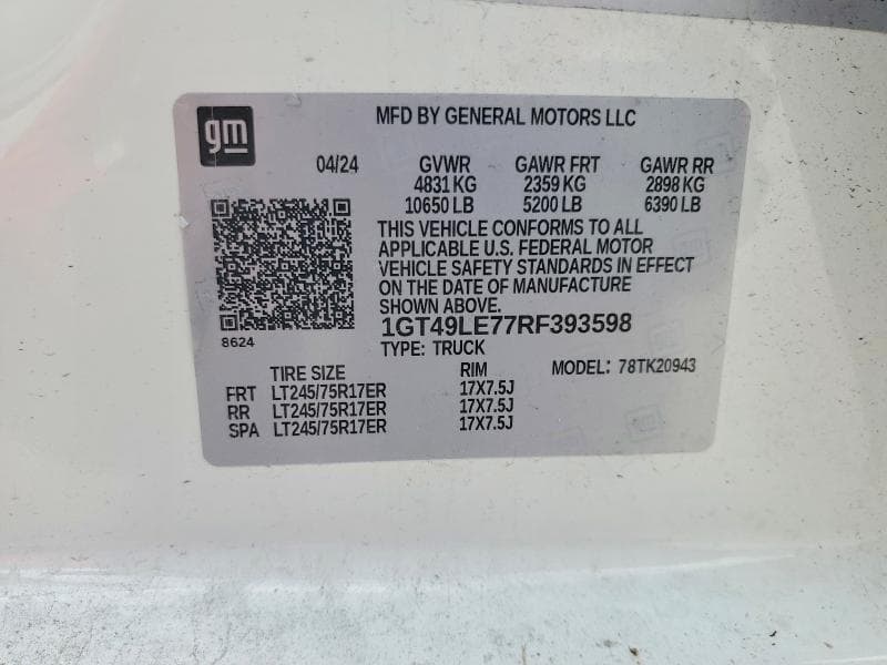 2024 GMC SIERRA K2500 HEAVY DUTY 12