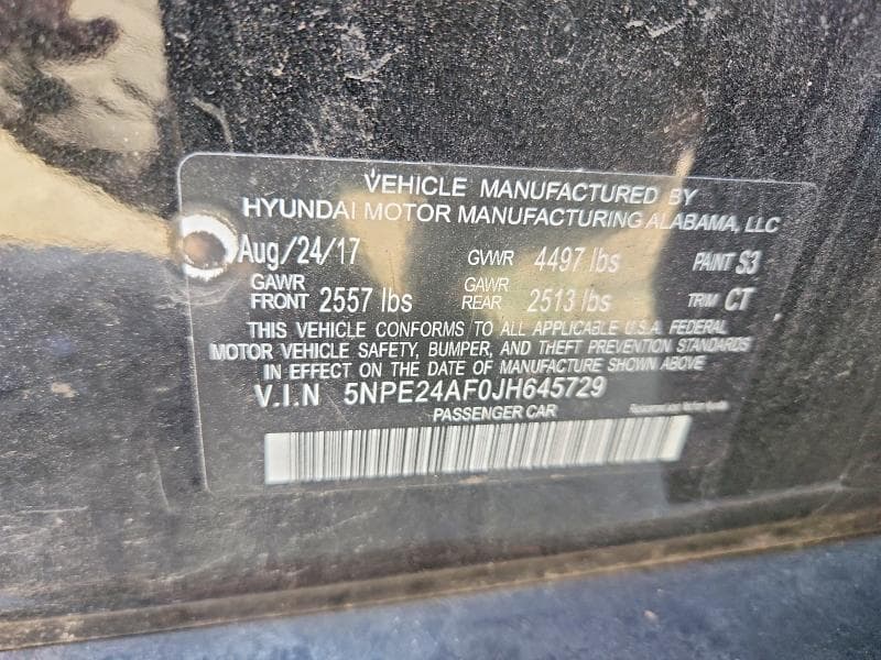 2018 HYUNDAI SONATA SE 12