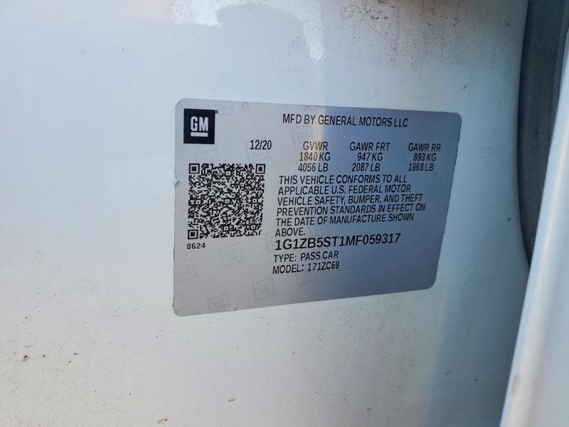 2021 CHEVROLET MALIBU LS 13