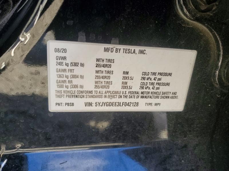 2020 TESLA MODEL Y 13