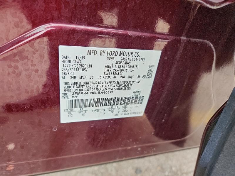 2020 FORD EDGE SEL 12