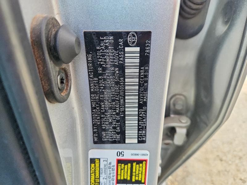 2018 TOYOTA CAMRY HYBRID LE 12