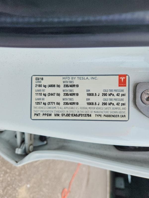 2018 TESLA MODEL 3 12