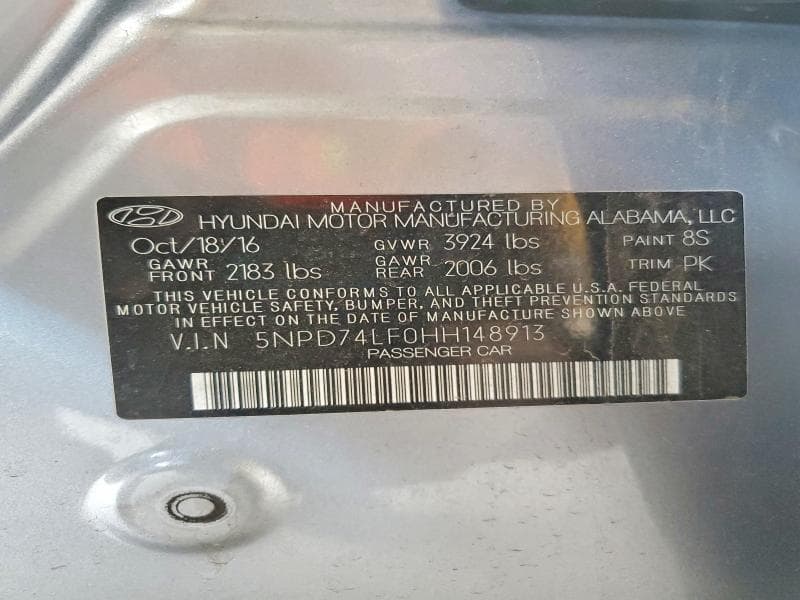 2017 HYUNDAI ELANTRA SE 12