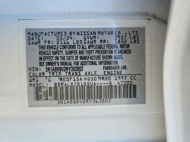 2024 NISSAN SENTRA S 12
