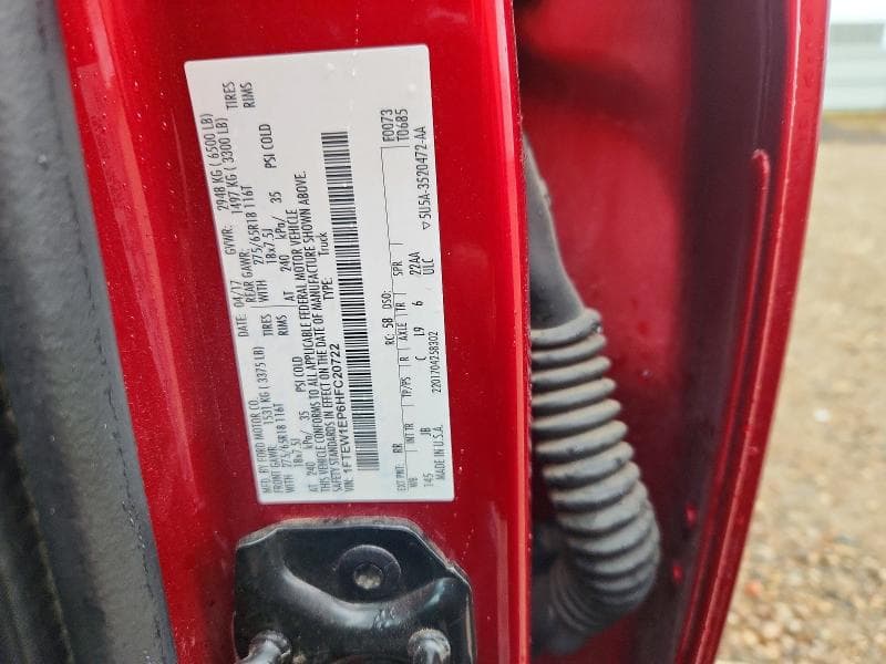 2017 FORD F150 SUPERCREW 12