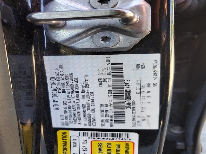 2018 FORD FUSION SE 12