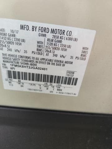 2018 FORD EXPLORER PLATINUM 13