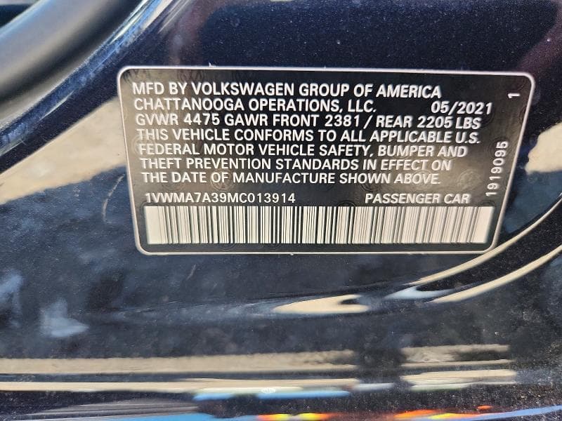 2021 VOLKSWAGEN PASSAT R-LINE 12