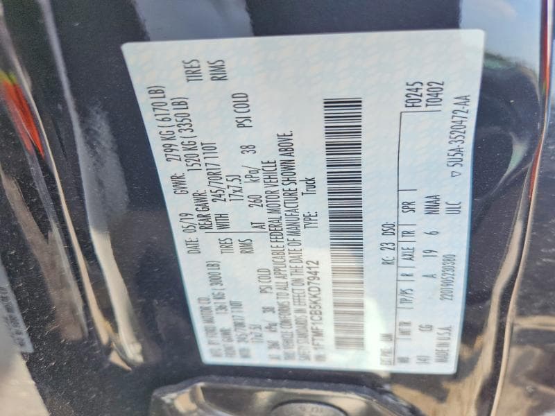 2019 FORD F150 12