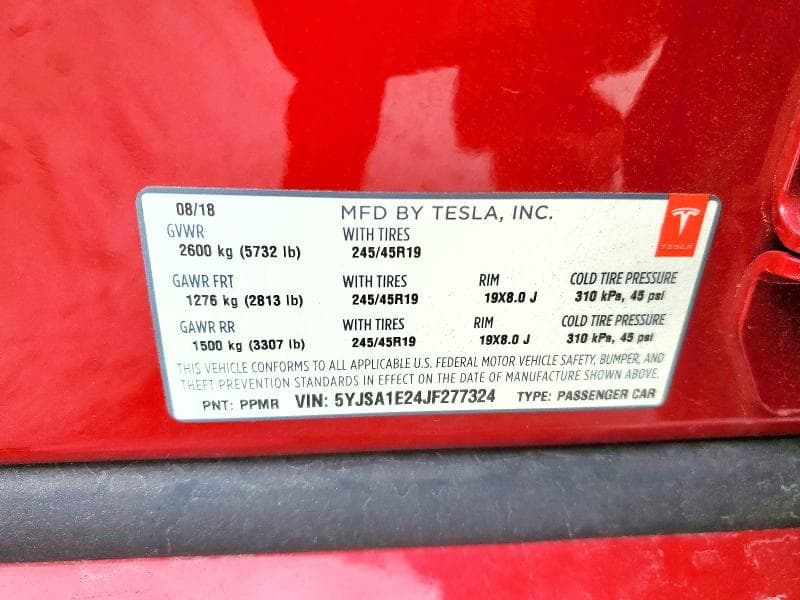 2018 TESLA MODEL S 12