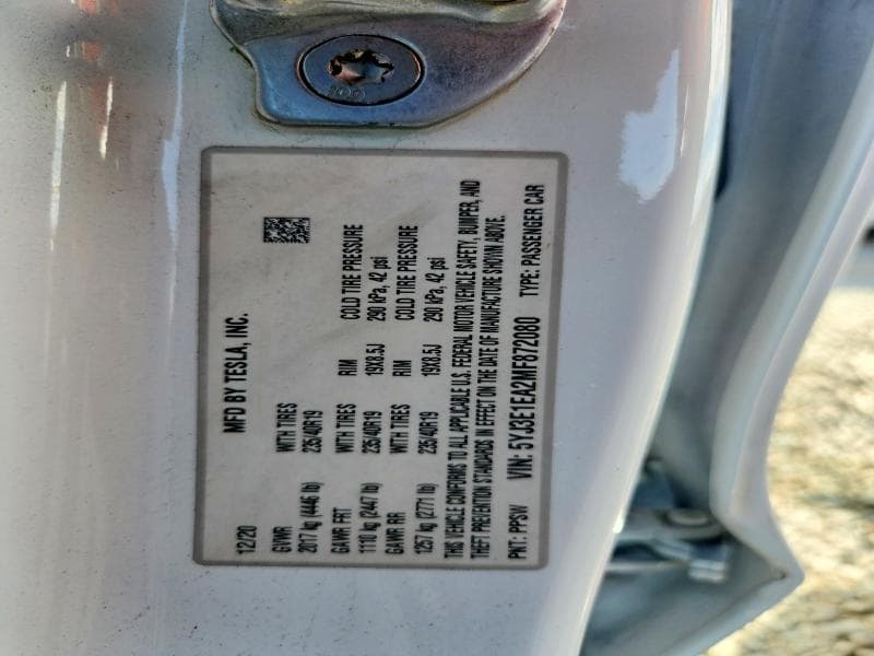 2021 TESLA MODEL 3 12