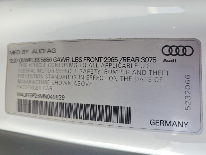 2021 AUDI S7 PREMIUM PLUS 12
