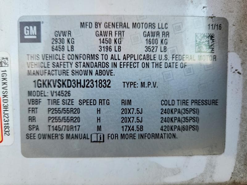 2017 GMC ACADIA LIMITED SLT-2 13