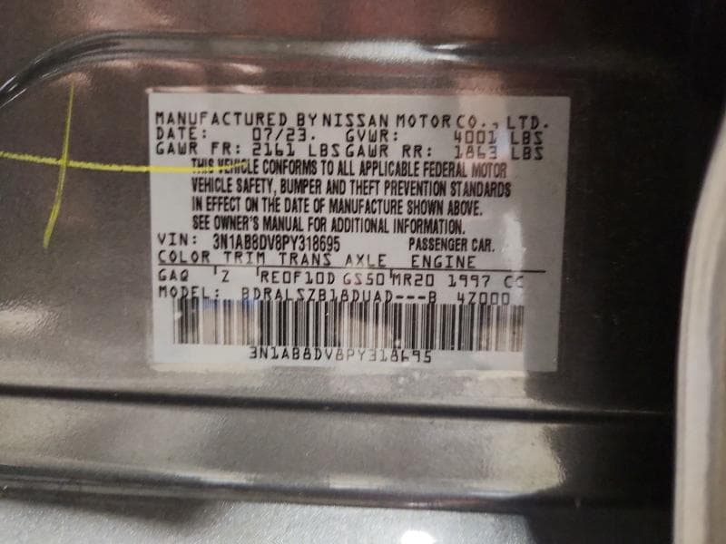 2023 NISSAN SENTRA SR 13