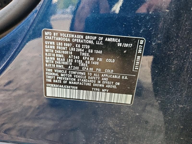 2018 VOLKSWAGEN ATLAS SE 13