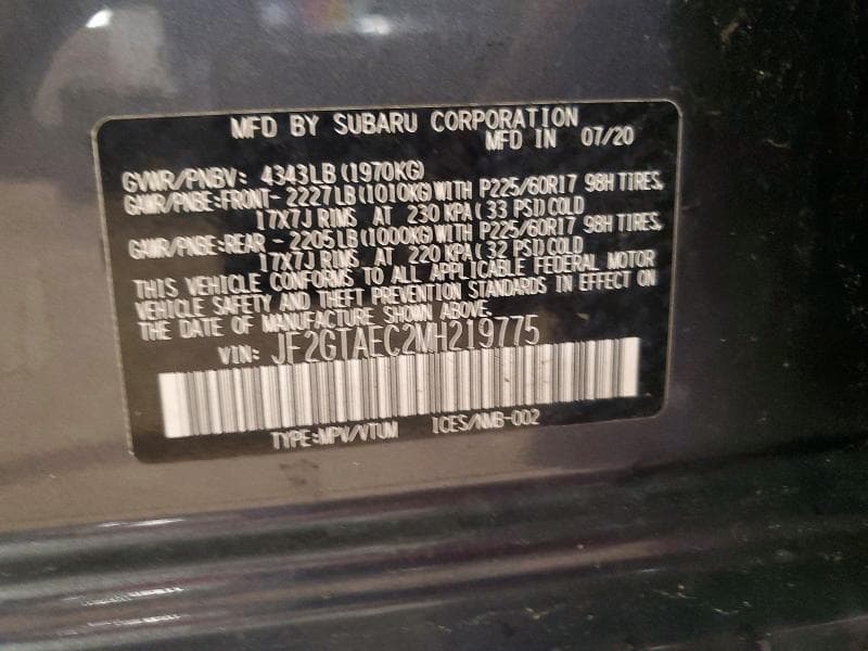 2021 SUBARU CROSSTREK PREMIUM 12