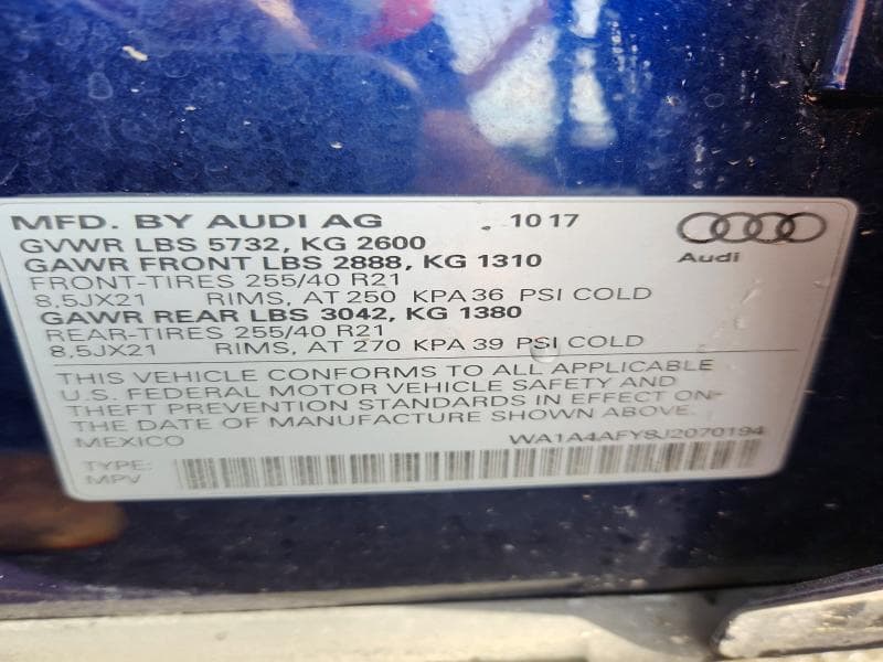 2018 AUDI SQ5 PREMIUM PLUS 14