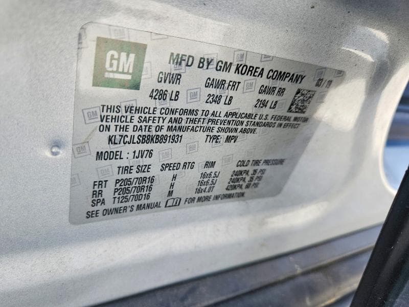 2019 CHEVROLET TRAX 1LT 13