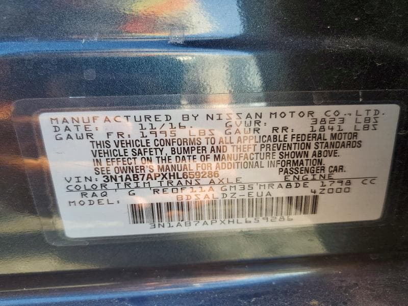 2017 NISSAN SENTRA SV 12