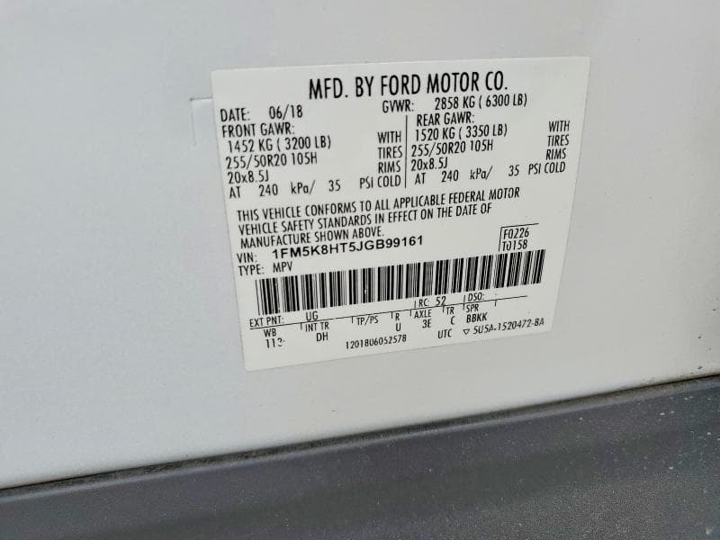 2018 FORD EXPLORER PLATINUM 13