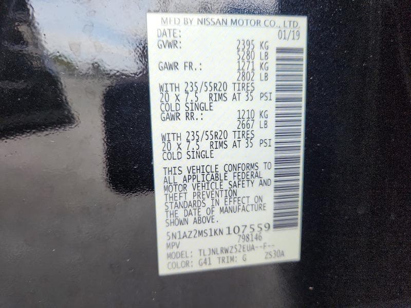 2019 NISSAN MURANO SL 13