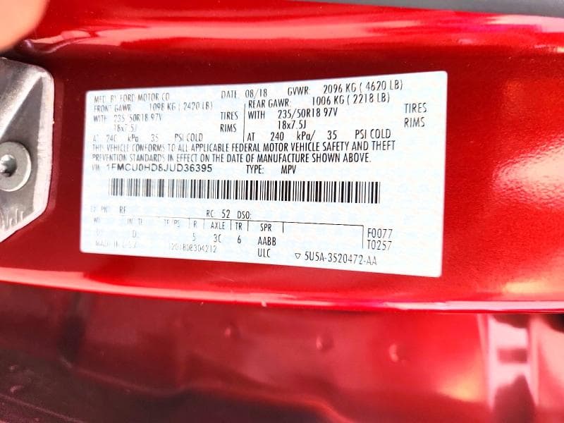 2018 FORD ESCAPE SEL 13
