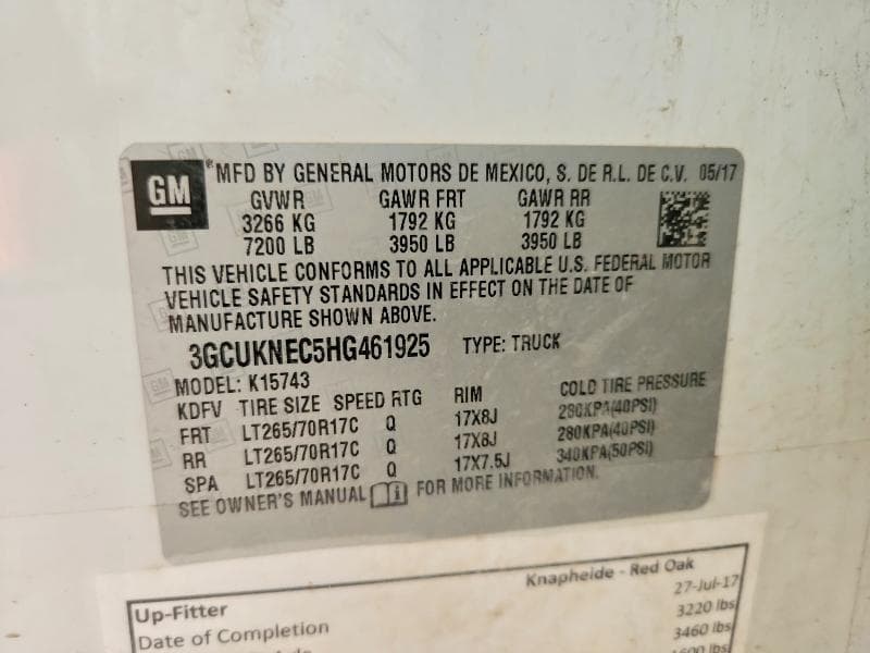 2017 CHEVROLET SILVERADO K1500 13