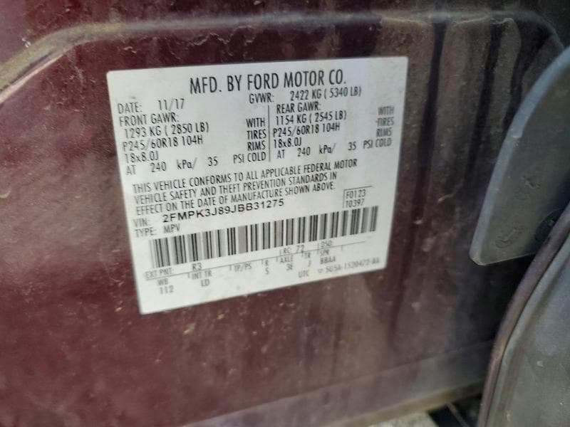 2018 FORD EDGE SEL 14